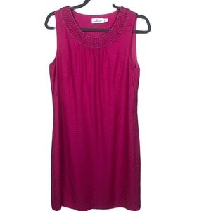 Vineyard Vines Pink Dobby Embellished Shift Dress